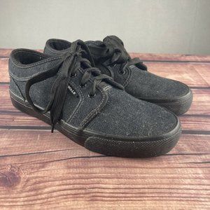 Airwalk Black Denim Low Top Lace Up Mens Size 6.5 Casual Sneakers